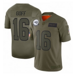 Men Los Angeles Rams 16 Jared Goff Limited Camo 2019 Salute to Service Football Jersey