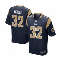 Men Los Angeles Rams 32 Eric Weddle Game Navy Blue Team Color Football Jersey