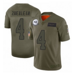 Men Los Angeles Rams 4 Greg Zuerlein Limited Camo 2019 Salute to Service Football Jersey