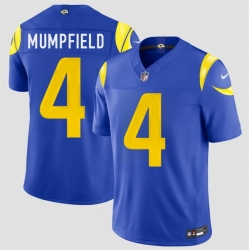 Men Los Angeles Rams  4 Konata Mumpfield Royal 2026 F U S E  Vapor Limited Stitched Football Jersey