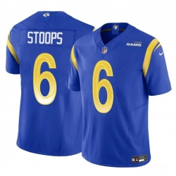 Men Los Angeles Rams 6 Drake Stoops Blue 2024 Draft F U S E Vapor Untouchable Stitched Football Jersey