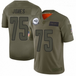 Men Los Angeles Rams 75 Deacon Jones Limited Camo 2019 Salute to Service Football Jersey