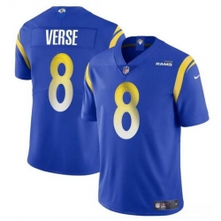 Men Los Angeles Rams 8 Jared Verse Blue 2024 Draft Vapor Untouchable Stitched Football Jersey