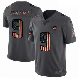 Men Los Angeles Rams 9 Matthew Stafford Nike 2018 Salute to Service Retro USA Flag Limited NFL Jersey