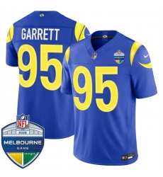 Men Los Angeles Rams 95 Myles Garrett Royal 2026 F U S E Melbourne Game Patch Vapor Limited Stitched Football Jersey Men Los Angeles Rams 95 Myles Garrett Royal 2026 F U S E Melbourne Game Patch Vapor Limited Stitched Football Jersey
