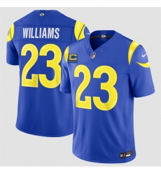 Men Los Angeles Rams Kyren Williams Royal 2026 F U S E 4 Star C Patch Vapor Limited Stitched Football Jersey Men Los Angeles Rams Kyren Williams Royal 2026 F U S E 4 Star C Patch Vapor Limited Stitched Football Jersey