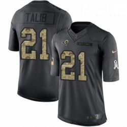 Men Nike Los Angeles Rams 21 Aqib Talib Limited Black 2016 Salute to Service NFL Jersey