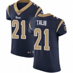 Men Nike Los Angeles Rams 21 Aqib Talib Navy Blue Team Color Vapor Untouchable Elite Player NFL Jersey