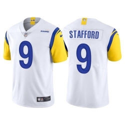 Men Nike Rams 9 Matthew Stafford White Vapor Untouchable Limited Jersey