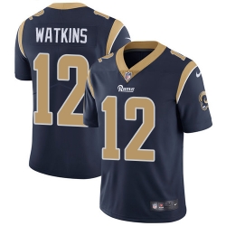 Nike Rams #12 Sammy Watkins Navy Blue Team Color Mens Stitched NFL Vapor Untouchable Limited Jersey