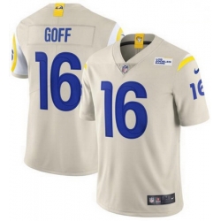 Nike Rams 16 Jared Goff Bone 2020 New Vapor Untouchable Limited Jersey