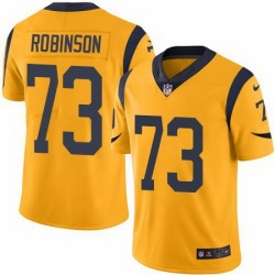 Nike Rams #73 Greg Robinson Gold Mens Stitched NFL Limited Rush Jersey