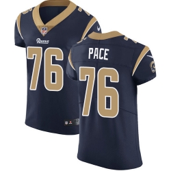 Nike Rams #76 Orlando Pace Navy Blue Team Color Mens Stitched NFL Vapor Untouchable Elite Jersey