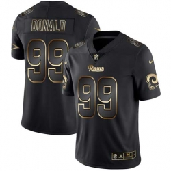 Nike Rams 99 Aaron Donald Black Gold Vapor Untouchable Limited Jersey