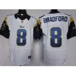 Nike St. Louis Rams 8 Sam Bradford White Elite NFL Jersey