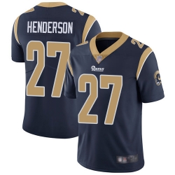 Rams 27 Darrell Henderson Navy Blue Team Color Men Stitched Football Vapor Untouchable Limited Jersey