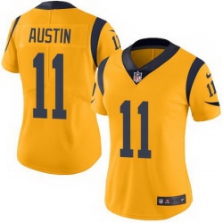 Nike Rams #11 Tavon Austin Gold Womens Stitched NFL Limited Rush Jersey
