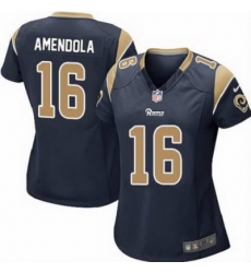 Women Nike St. Louis Rams 16 Danny Amendola Blue Nike NFL Jersey