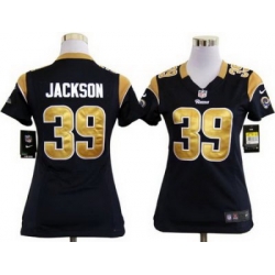 Women Nike St. Louis Rams 39# Steven Jackson Dark Blue Nike NFL Jerseys