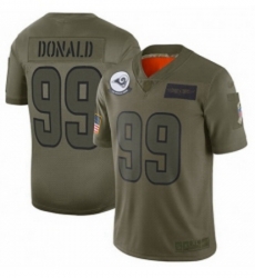 Womens Los Angeles Rams 99 Aaron Donald Limited Camo 2019 Salute to Service Football Jersey