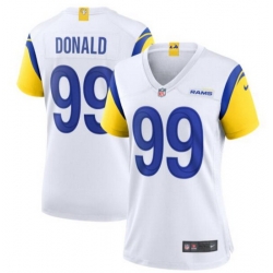 Women's Los Angeles Rams #99 Aaron Donald White Nike Royal Game Jersey