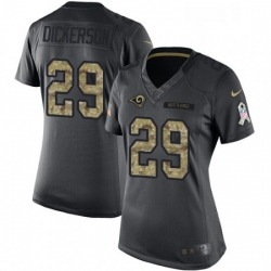 Womens Nike Los Angeles Rams 29 Eric Dickerson Limited Black 2016 Salute to Service NFL Jersey