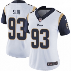 Womens Nike Los Angeles Rams 93 Ndamukong Suh White Vapor Untouchable Elite Player NFL Jersey