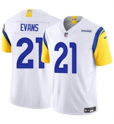 Youth Los Angeles Rams 21 Zach Evans White 2024 F U S E Vapor Untouchable Stitched Football Jersey