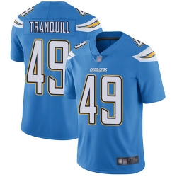 Chargers 49 Drue Tranquill Electric Blue Alternate Men Stitched Football Vapor Untouchable Limited Jersey