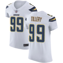 Chargers 99 Jerry Tillery White Men Stitched Football Vapor Untouchable Elite Jersey