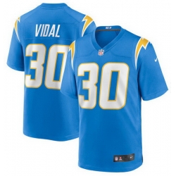 Men Los Angeles Chargers 2330 Kimani Vidal Blue 2025 Stitched Game Jersey