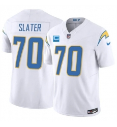 Men Los Angeles Chargers 70 Rashawn Slater White 2026 F U S E 2 Star C Patch Vapor Limited Stitched Football Jersey Men Los Angeles Chargers 70 Rashawn Slater White 2026 F U S E 2 Star C Patch Vapor Limited Stitched Football Jersey