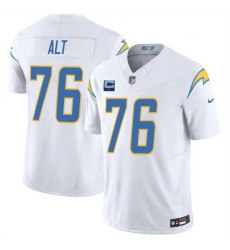 Men Los Angeles Chargers 76 Joe Alt White 2025 F U S E With 1 Star C Patch Vapor Limited Stitched Football Jersey
