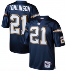 Men Los Angeles Chargers Tomlinson #21 Blue Retro Stitched NFL Jersey