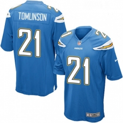 Men Nike Los Angeles Chargers 21 LaDainian Tomlinson Game Electric Blue Alternate NFL Jersey