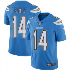 Nike Chargers #14 Dan Fouts Electric Blue Alternate Mens Stitched NFL Vapor Untouchable Limited Jersey