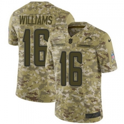 Nike Chargers #16 Tyrell Williams Camo Mens Stitched NFL Limited 2018 Salute To Service Jersey