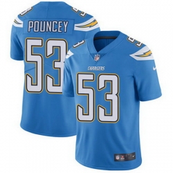 Nike Chargers #53 Mike Pouncey Electric Blue Alternate Mens Stitched NFL Vapor Untouchable Limited Jersey