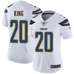 Nike Chargers #20 Desmond King White Womens Stitched NFL Vapor Untouchable Limited Jersey