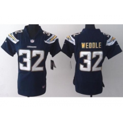 Women Nike San Diego Chargers 32 Eric Weddle Dark Blue Jerseys 2013