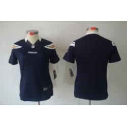 Women Nike San Diego Chargers Blank Blue Color[Women Limited Jerseys]