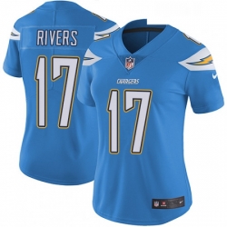 Womens Nike Los Angeles Chargers 17 Philip Rivers Elite Electric Blue Alternate NFL Jersey