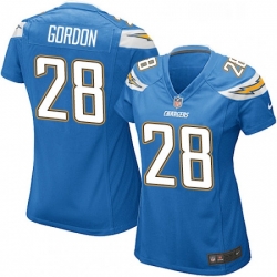 Womens Nike Los Angeles Chargers 28 Melvin Gordon Game Electric Blue Alternate NFL Jersey