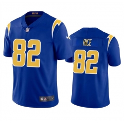 Youth Los Angeles Chargers 82 Brenden Rice Royal 2024 Draft Vapor Limited Stitched Football Jersey