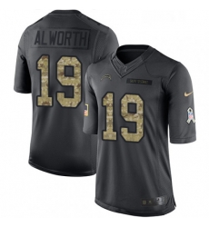 Youth Nike Los Angeles Chargers 19 Lance Alworth Limited Black 2016 Salute to Service NFL Jersey