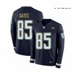 Youth Nike Los Angeles Chargers 85 Antonio Gates Limited Navy Blue Therma Long Sleeve NFL Jersey