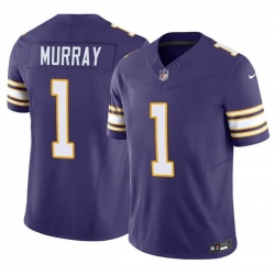 Men Minnesota Vikings  1 Kyler Murray Purple 2026 F U S E  Throwback Limited Stitched Jersey