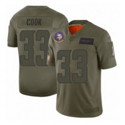 Men Minnesota Vikings 33 Dalvin Cook Limited Camo 2019 Salute to Service Football Jersey