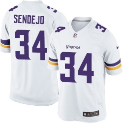 Men Nike Minnesota Vikings #34 Andrew Sendejo White Limited NFL Jersey