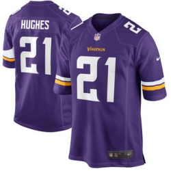 Men's Minnesota Vikings Mike Hughes Nike Purple 2018 NFL Draft First Round Pick Elite Jersey